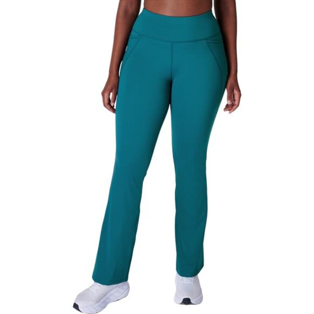 Sweaty Betty Blue Power 32" Workout Boot Cut 2.0‎ Trouser Legging Size Small